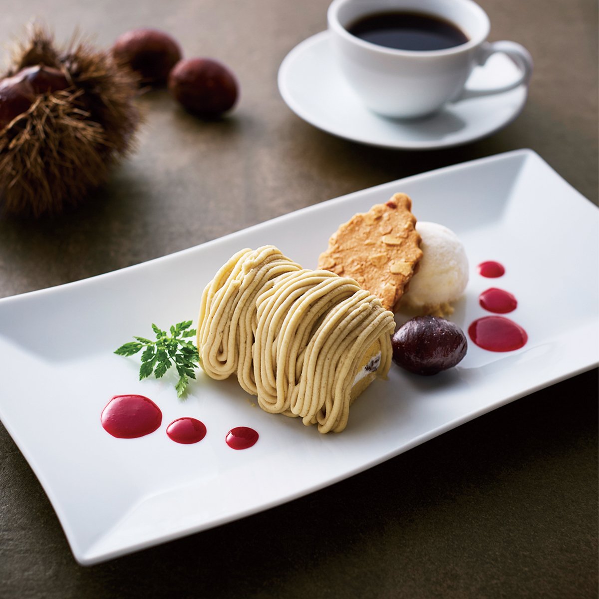 絞りたてモンブランと</br>お飲物