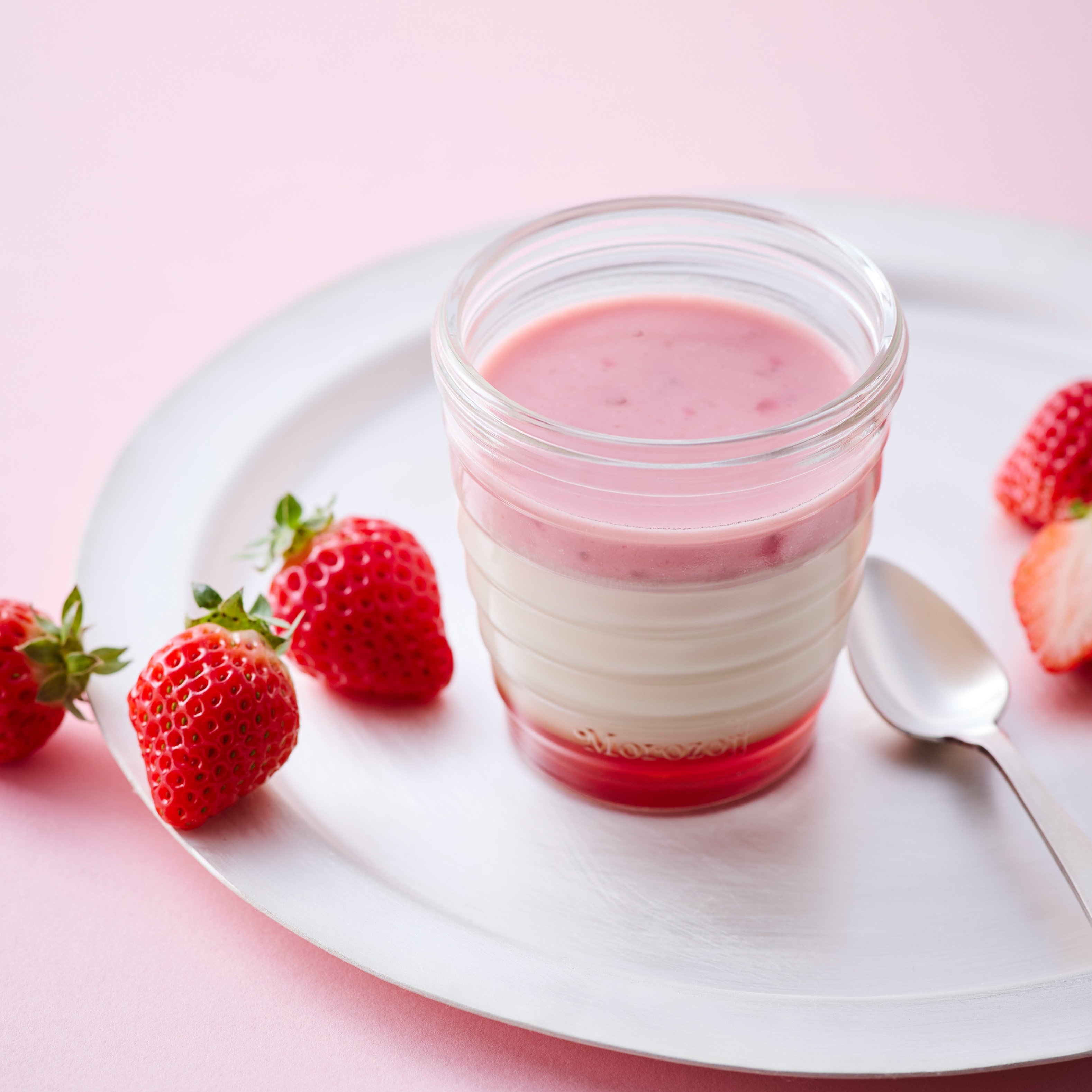 いちごとマスカルポーネのプリン